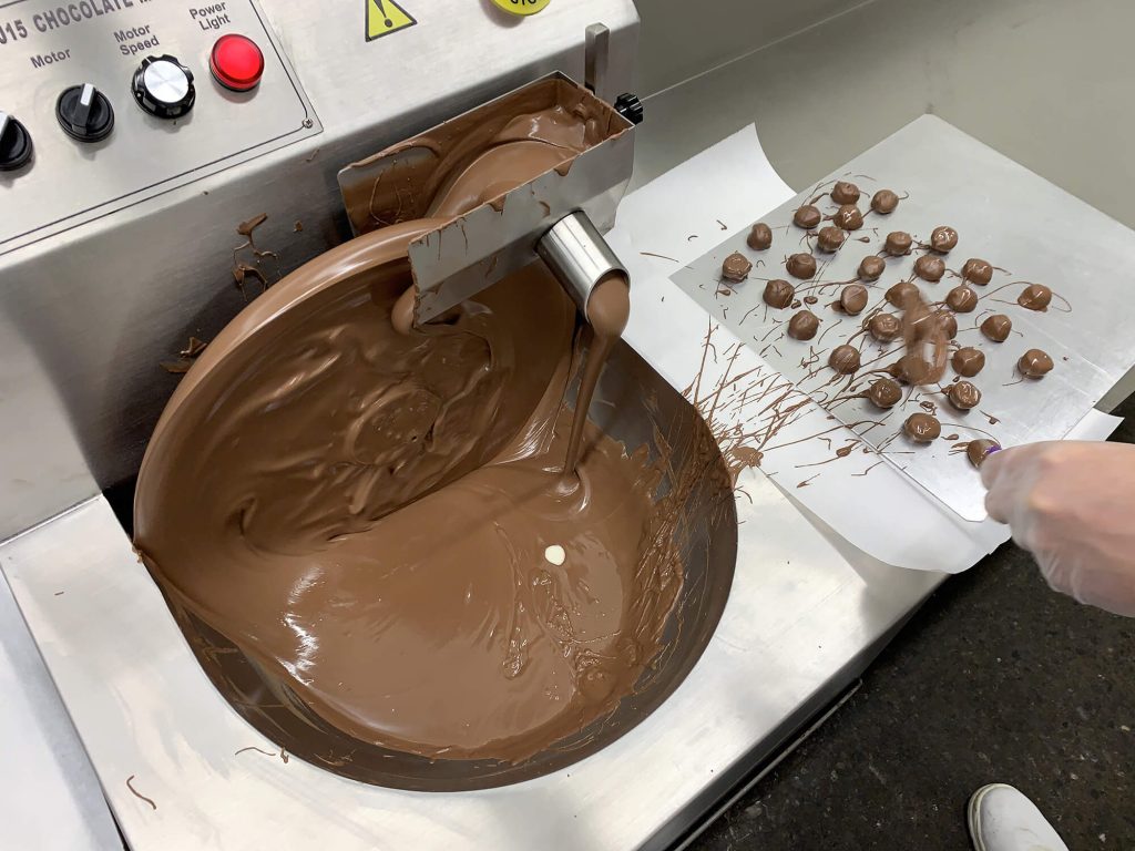 Chocolate being made at the Potter Brothers factory in Levin